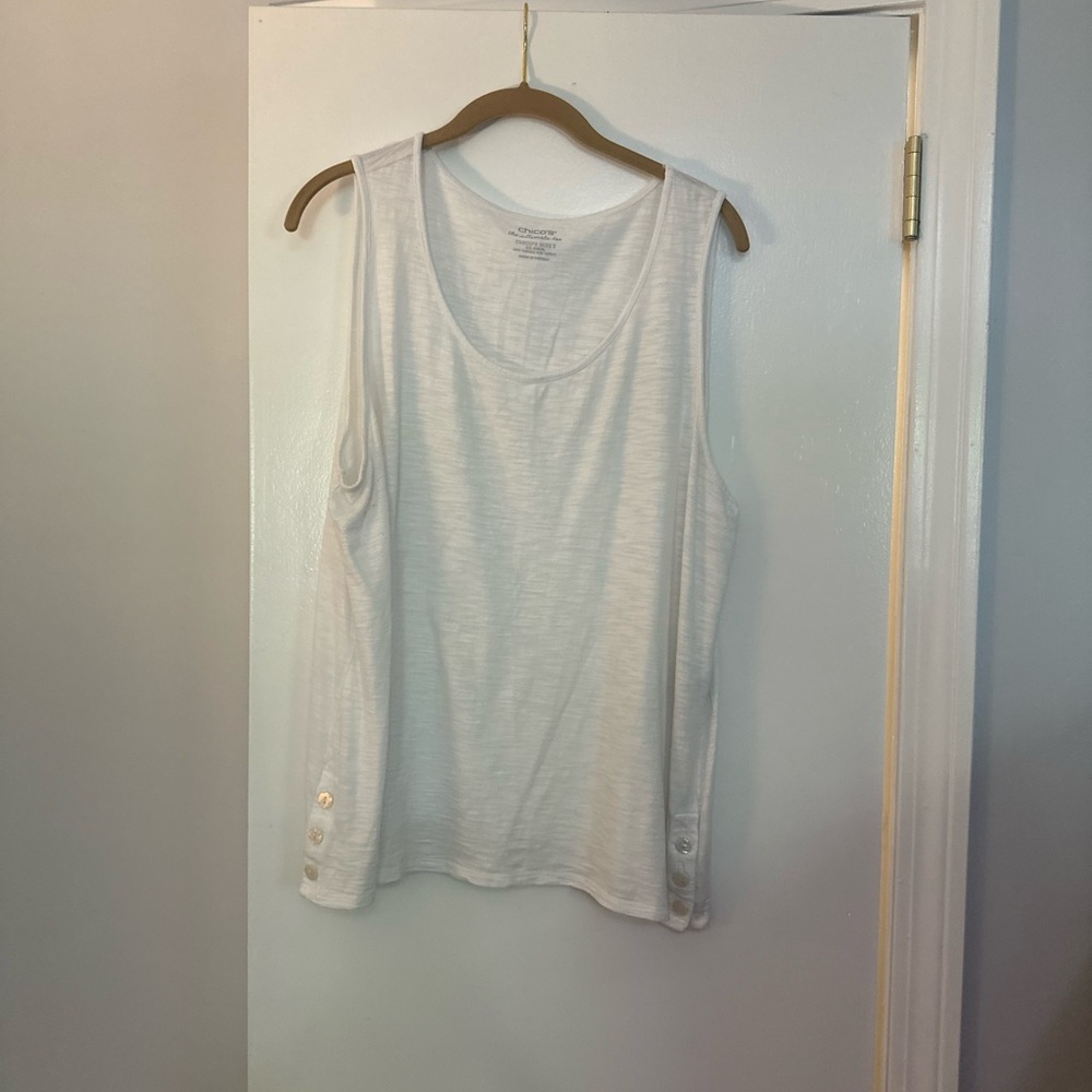 Chico's White Casual Button Down Shirt
